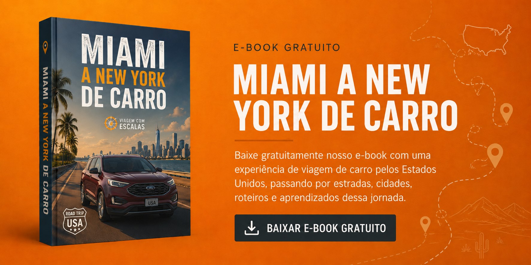 E-book gratuito Miami a New York de carro